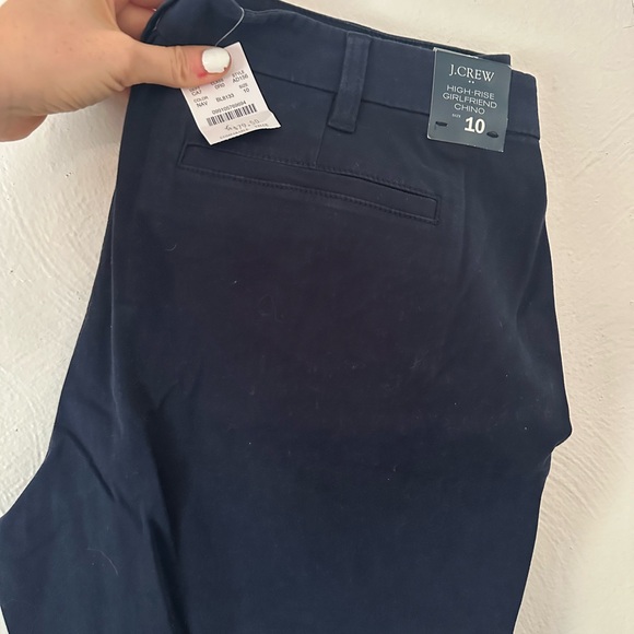 NWT j crew high rise girlfriend chino pant size 28 navy - Picture 4 of 7